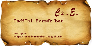 Csábi Erzsébet névjegykártya