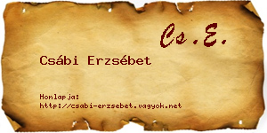 Csábi Erzsébet névjegykártya
