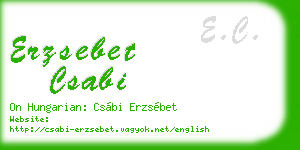erzsebet csabi business card