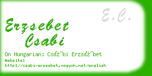 erzsebet csabi business card